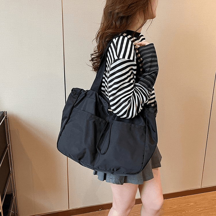 女大学生休闲大容量上课通勤托特包韩版新款百搭单肩包包女