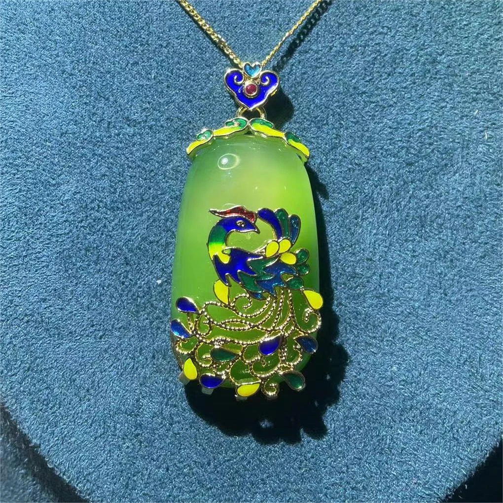 【福生珠宝】F17缅A冰阳绿收藏级-项链吊坠-多样性只发一件