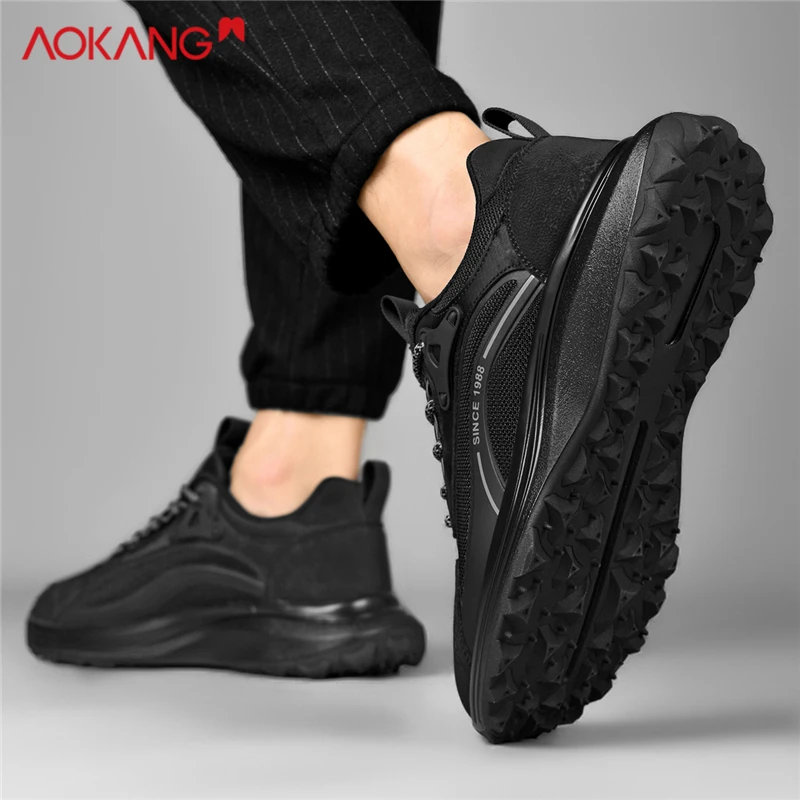 Aokang/奥康2024龙年新款男士休闲防滑户外百搭耐磨时尚运动鞋