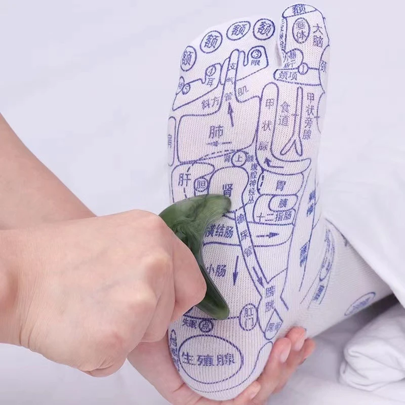 雅鹿足疗穴位袜子养生足穴图解袜按摩男女袜穴位图脚底疏通按摩袜