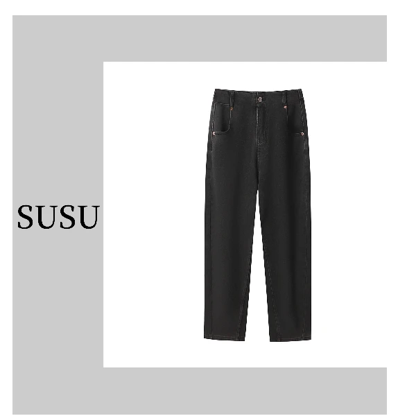 SuSu-2024新款洗水做旧牛仔裤