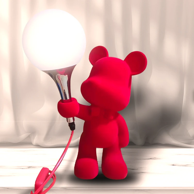 抱抱熊新款结婚台灯陪嫁长明灯新婚卧室婚房床头灯礼物送闺蜜喜灯