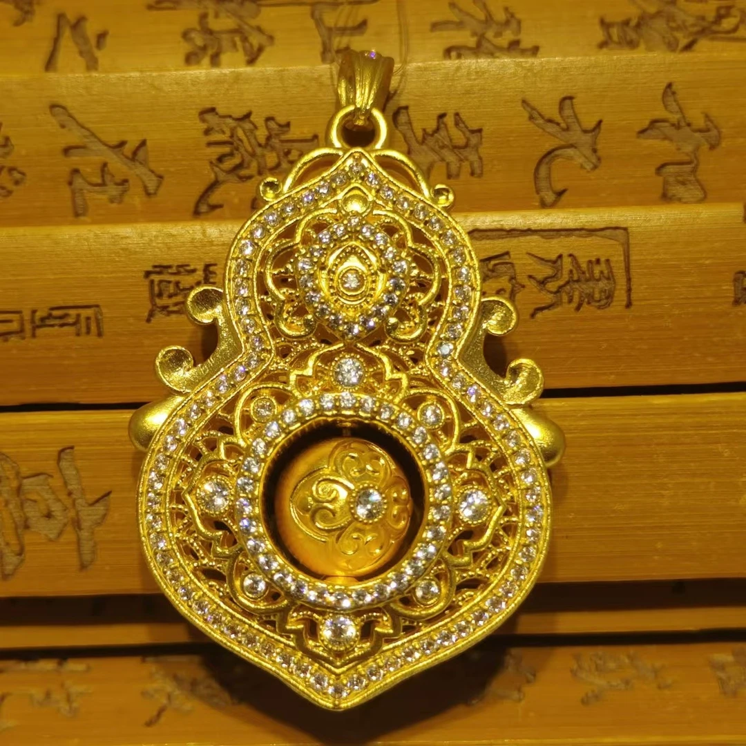 足金999 5D工艺 四美葫芦黄金吊坠（足金999克重多退少补）