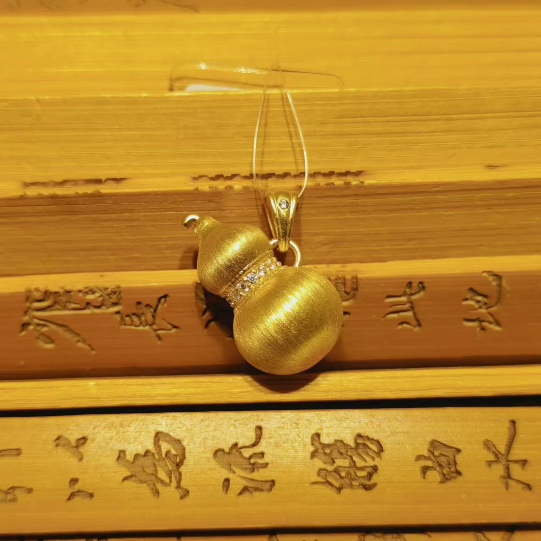 足金999 5D工艺 花丝黄金葫芦吊坠