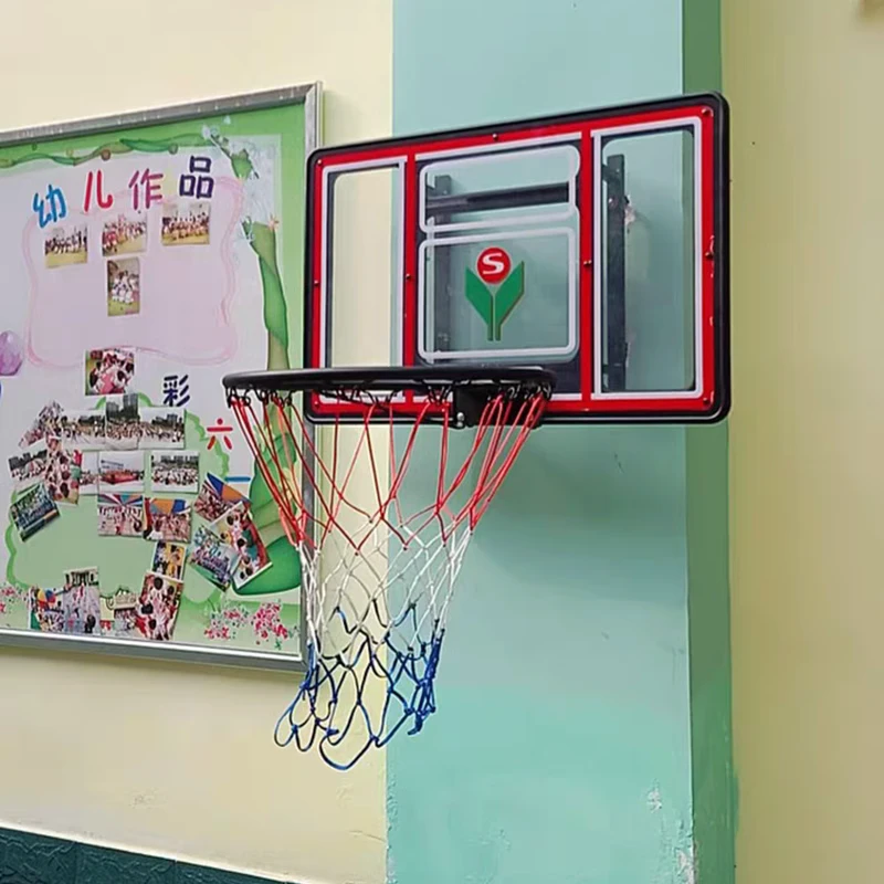 儿童幼儿园青少年室内户外培训家用篮球架壁挂式简易装墙款篮球框