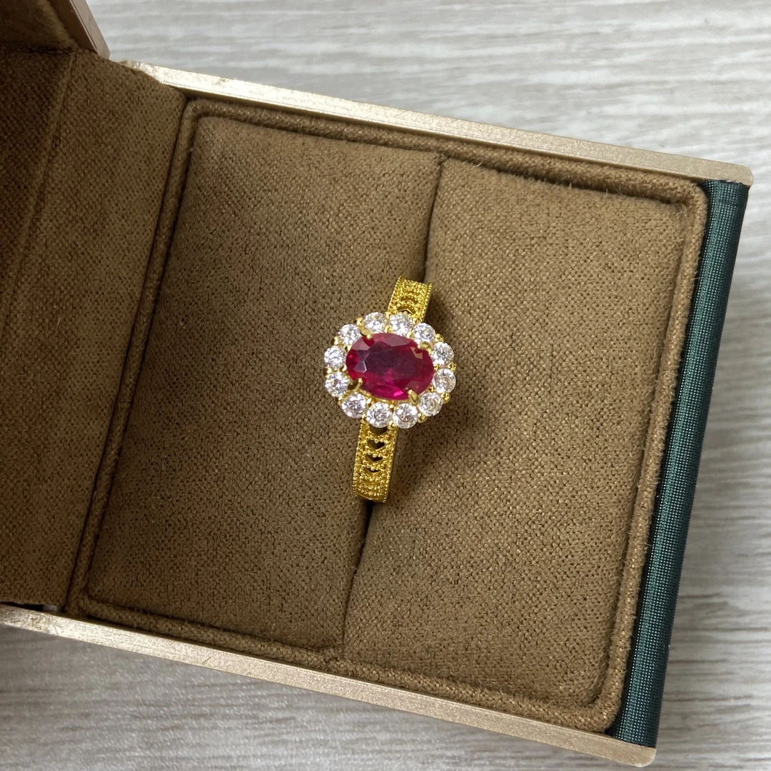 经典国风红宝石戒指921