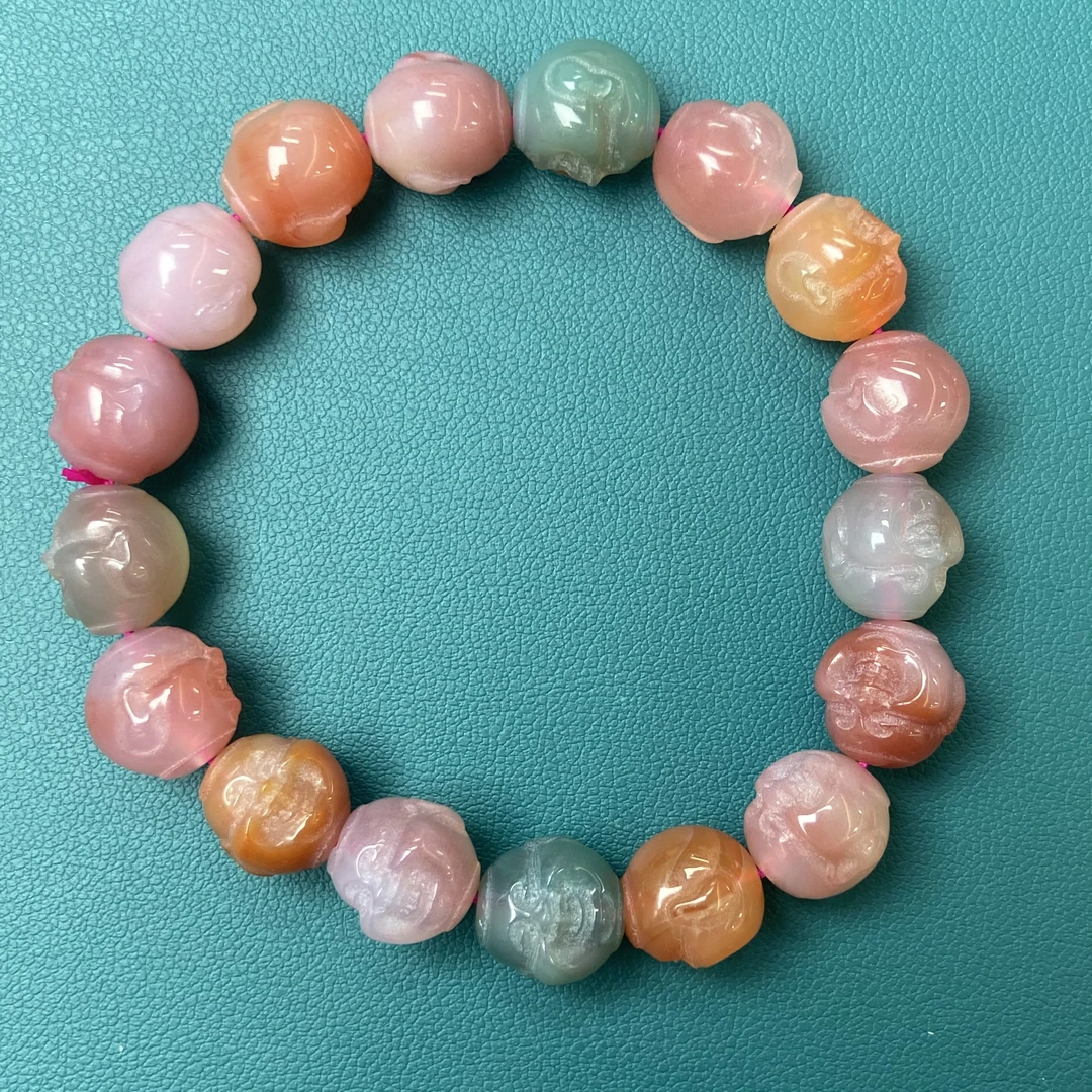 经典国风天然盐源玛瑙手串697