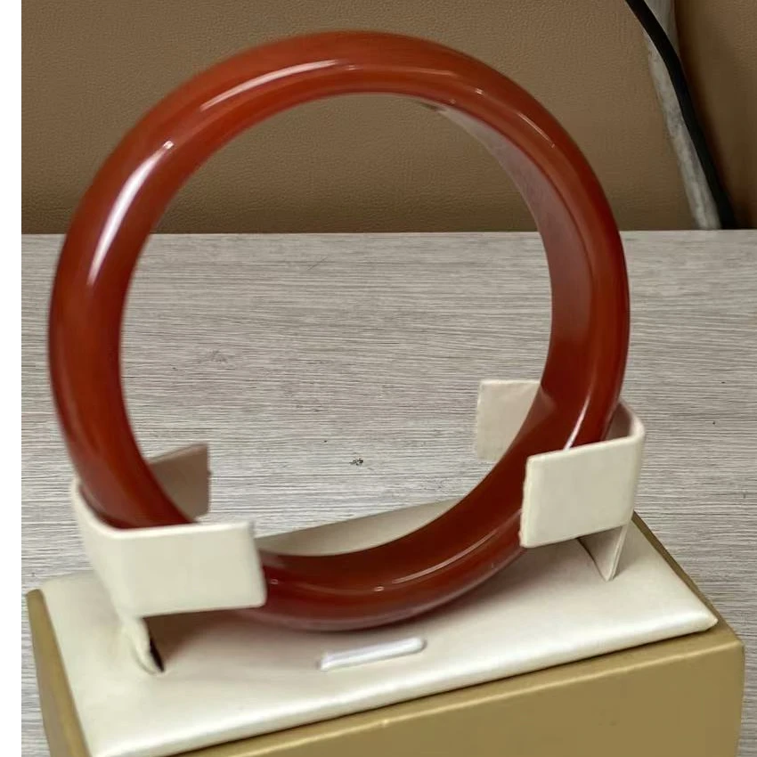 经典国风天然红玛瑙手镯285（拍下联系客服备注圈口）