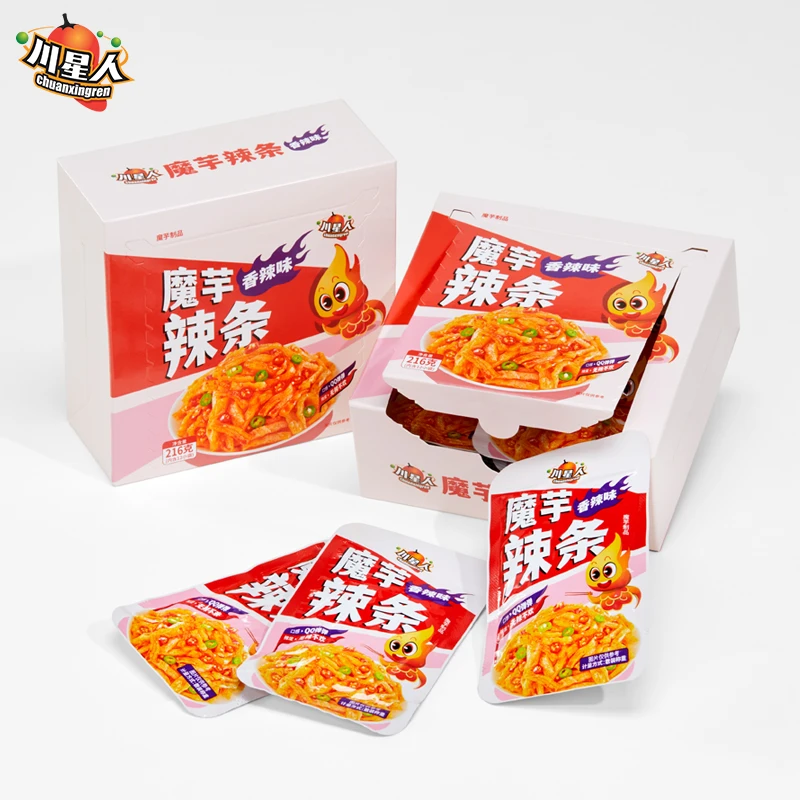 川星人魔芋辣条烧香辣味烤味正宗零食独立小袋魔芋爽魔芋零食盒装