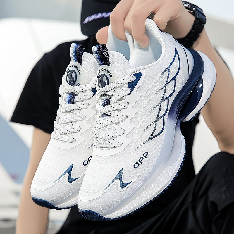 OPP品牌潮流男士休闲鞋百搭轻便透气网面跑步鞋韩版时尚夏季潮鞋