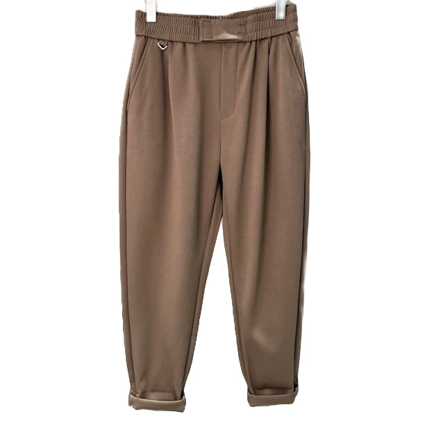 （三旬严选）2023新品春款微锥显瘦九分纯色运动休闲裤239231春季