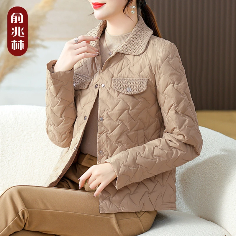 中年妈妈秋冬装棉服外套2024新款洋气中老年女装冬季短款夹克上衣