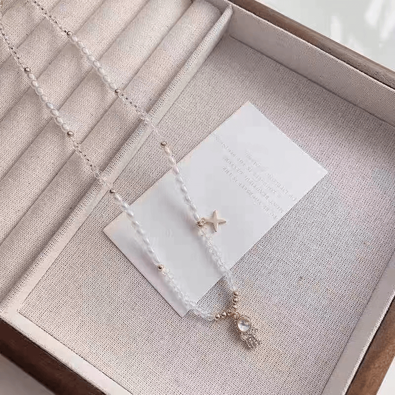 非金属仿水晶项链 A104   气质轻奢时尚可爱百搭简约精致甜美项链