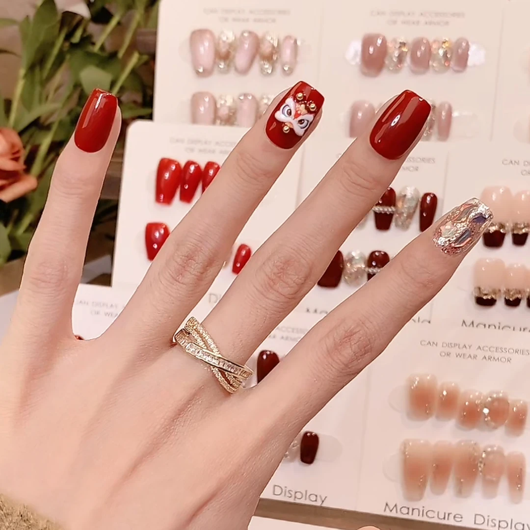 【醒狮】纯手工穿戴式美甲 高级定制穿戴甲10片