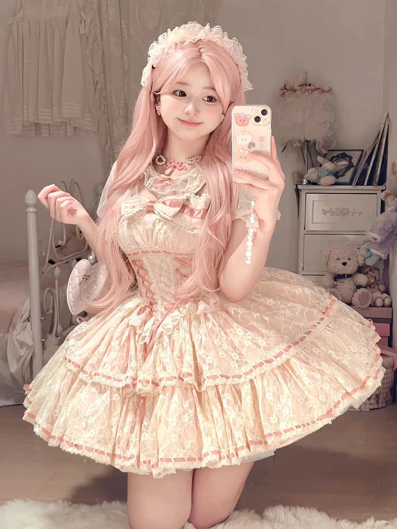 【屿春舞曲】现货秒发 原创狗短芭蕾风Lolita 蛋糕公主裙