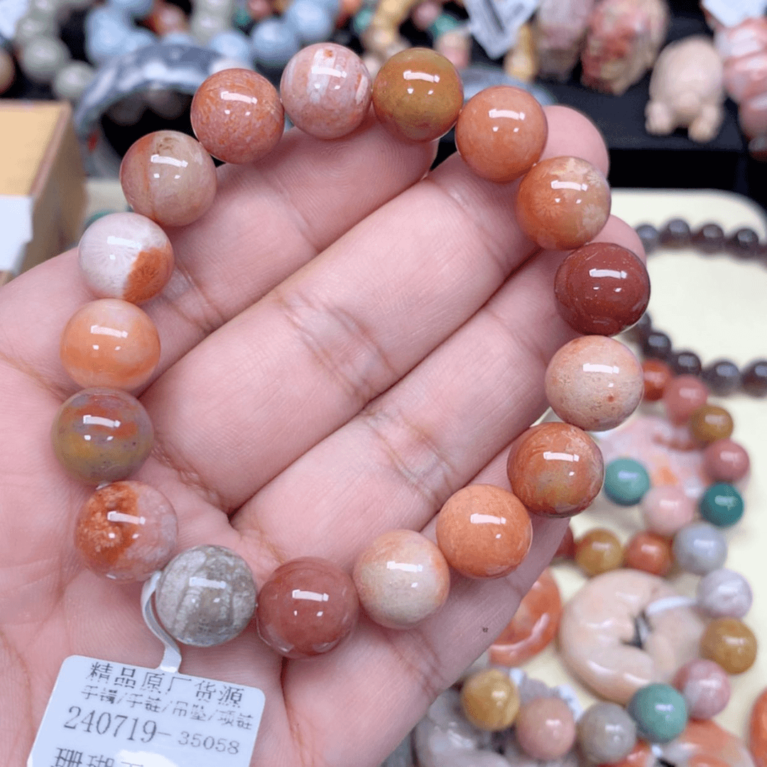 【闪购商品】硅化珊瑚（珊瑚玉）手链未镶嵌398