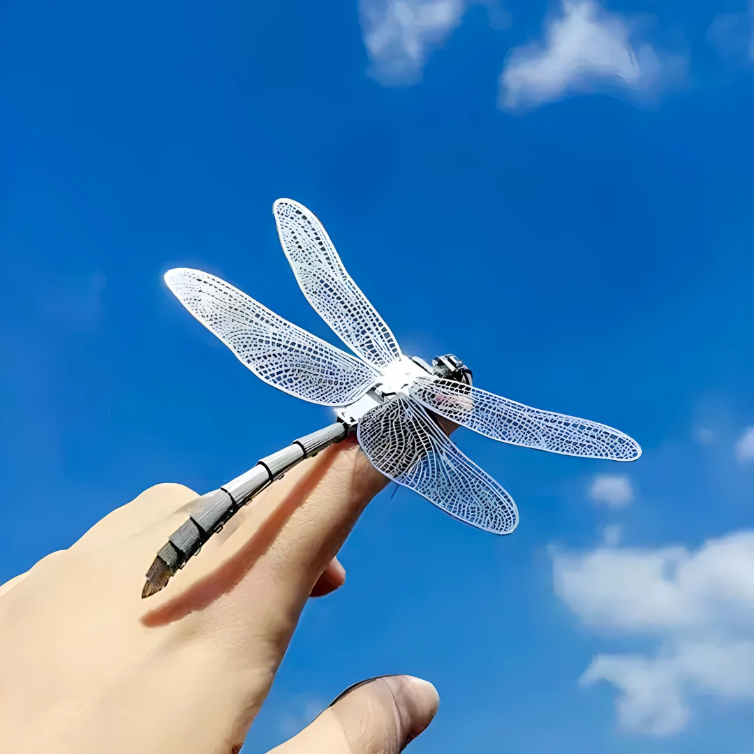【青铜级】蜻蜓 3d立体拼图金属拼装模型手工diy创意动物摆件玩具男
