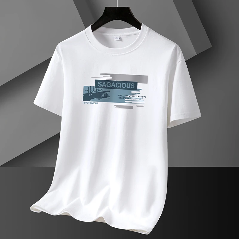 7A抗菌纯棉100纯棉短袖t恤男潮半袖青年100%纯棉短袖男t恤