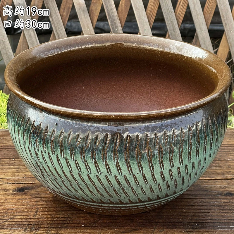 大口径多肉花盆30口群生拼盘粗陶绿萝蝴蝶兰月季简约透气创意陶罐