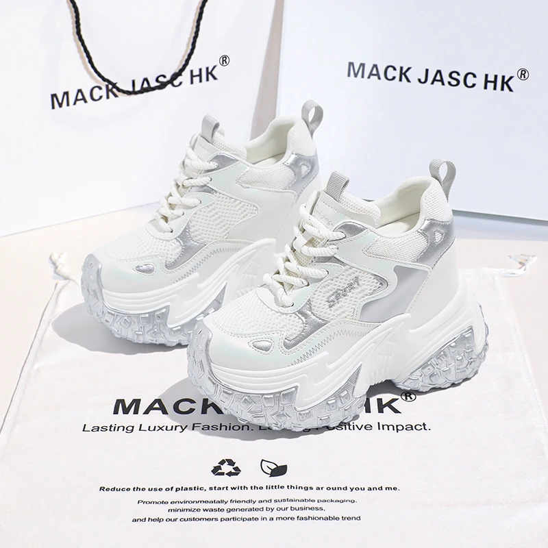 香港MACKJASCHK榴莲底老爹鞋女2024夏秋新款欧洲站厚底内增高女鞋
