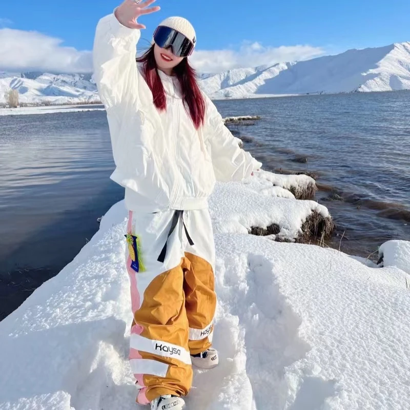 【KOYSA】压胶可爱户外透气大码韩版拼色防寒滑雪服套装