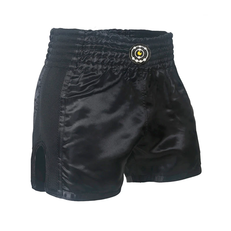 火垒泰拳搏击散打综合格斗训练比赛短裤儿童成人男女黑色拳击裤