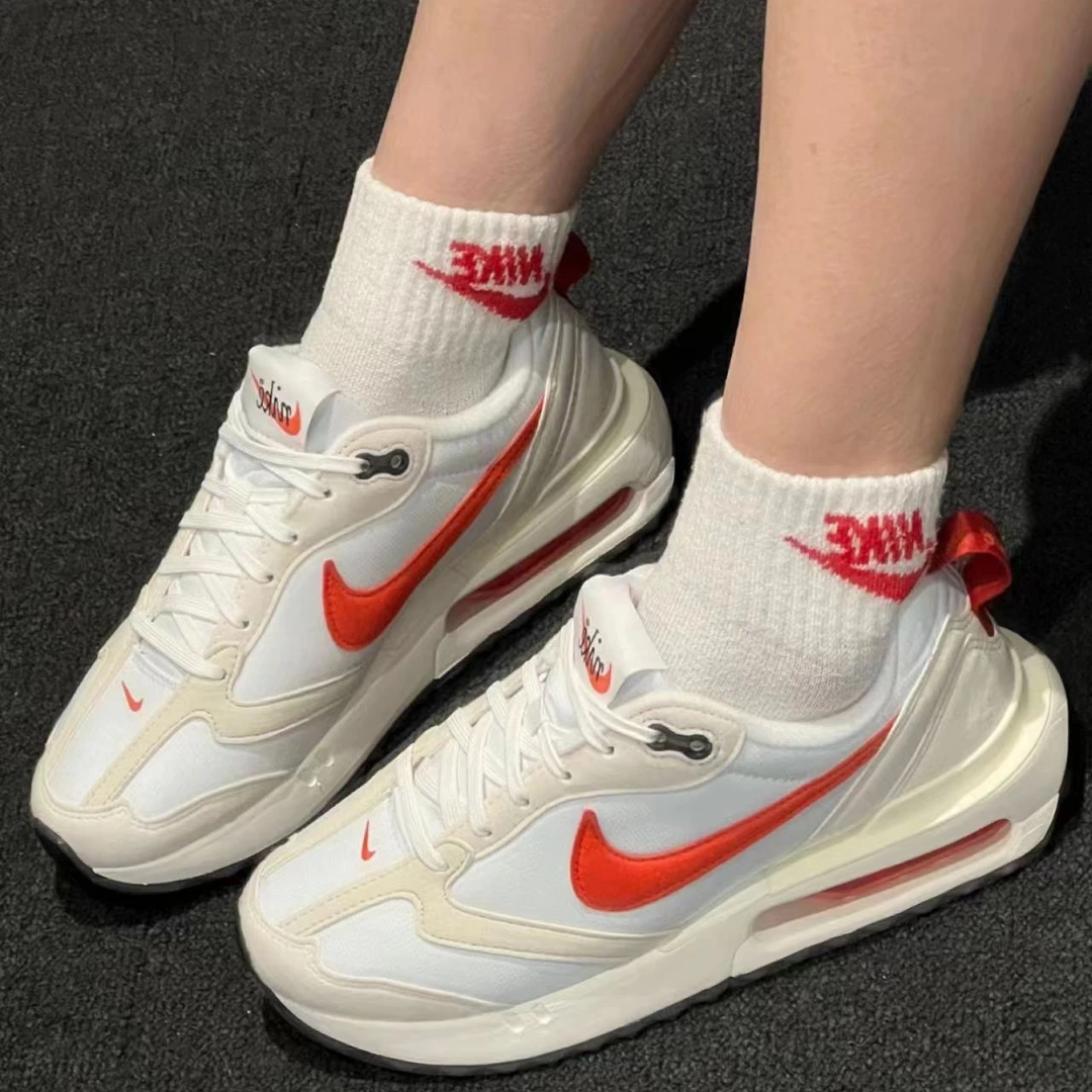 NIKE/耐克女款24新款MAX DAWN低帮橙红勾运动跑步鞋DZ4441-100