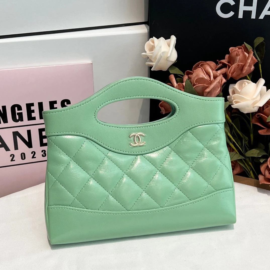 99新 Chanel/香奈儿 24S青苹果绿31bagnano时尚气质单肩斜挎包