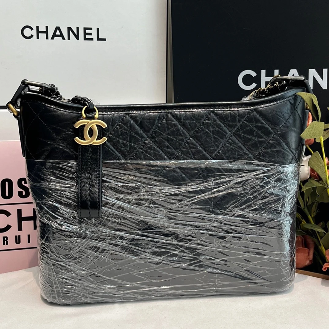 99新 Chanel/香奈儿 黑金流浪新中号经典气质百搭单肩斜挎包