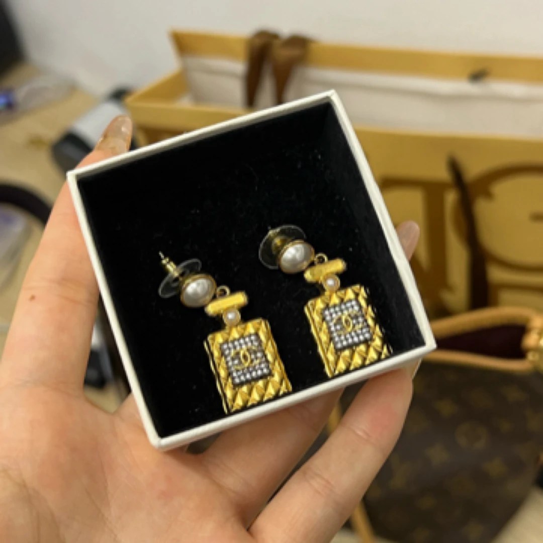 99新 Chanel/香奈儿 香水瓶耳钉耳饰耳环