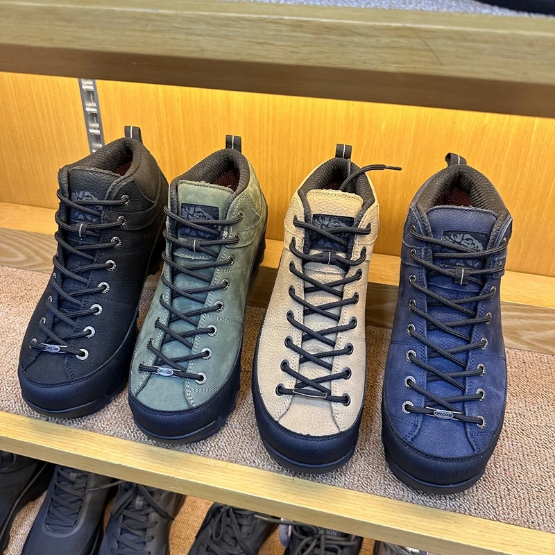 012摩纳哥同款男士高版本户外防泼水百搭真皮防滑运动时尚登山鞋