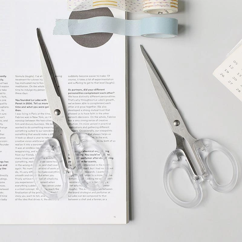 ins透明磨砂便携剪刀学生少女心刘海专用剪家用多功能手工裁剪刀