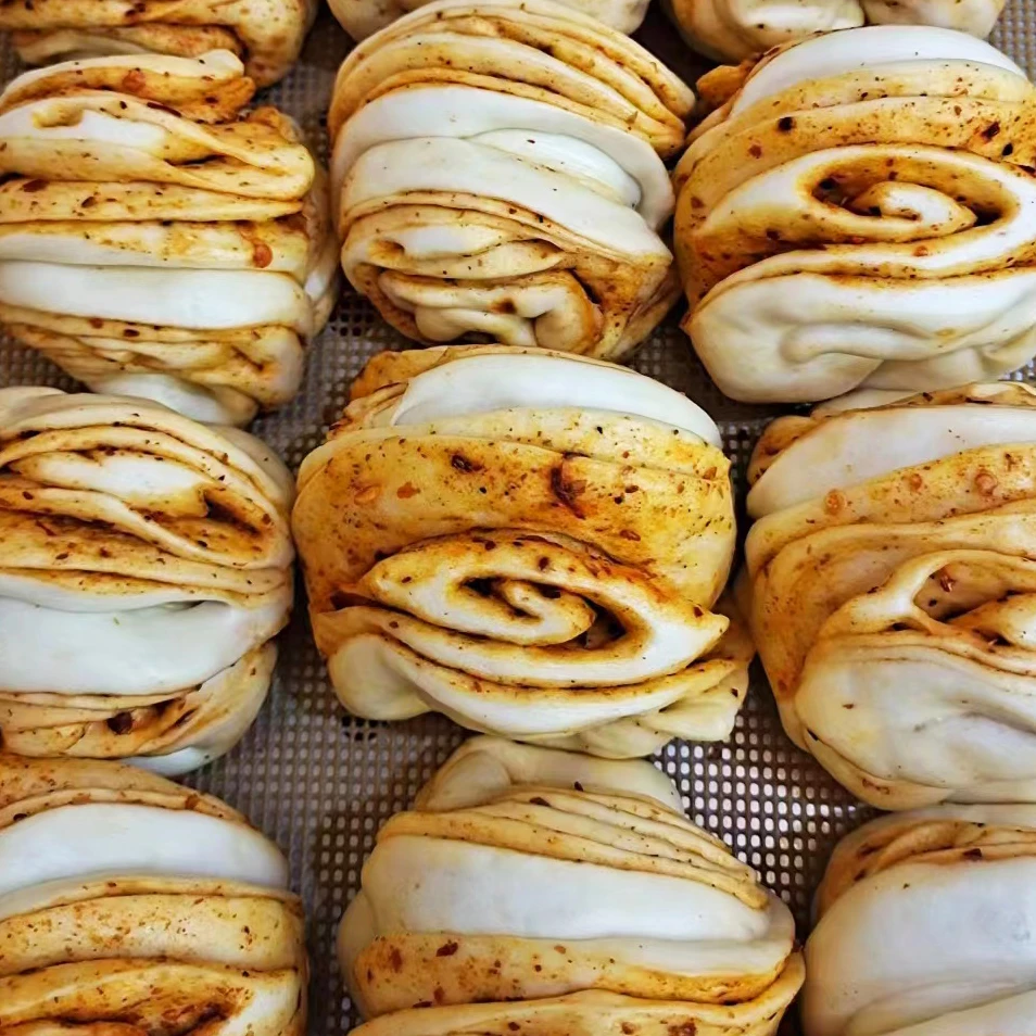 杜毛女小花卷16个装老酵面手工花卷馍陕西特产劲道可口辣味