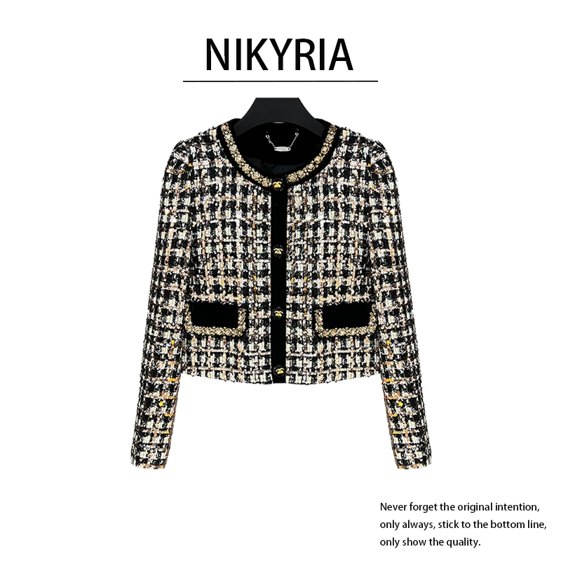 【格蕾少女】秋冬季外套高级感轻奢小香风重工烫钻气质名媛风上衣女