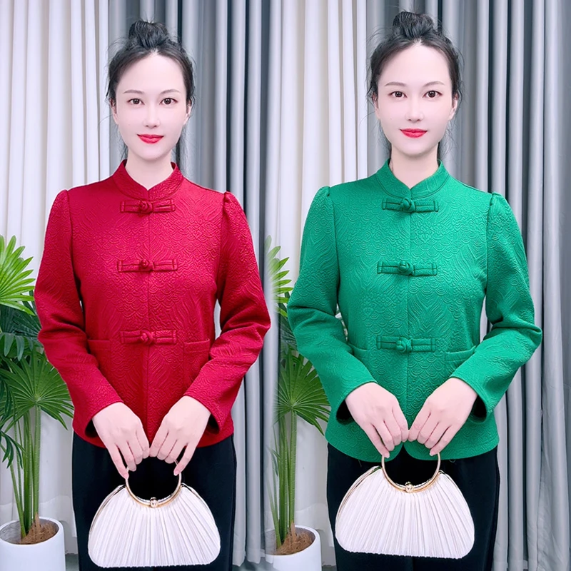 2024春秋新中式中国风短外套时尚洋气高级外搭秋冬大码上衣2882