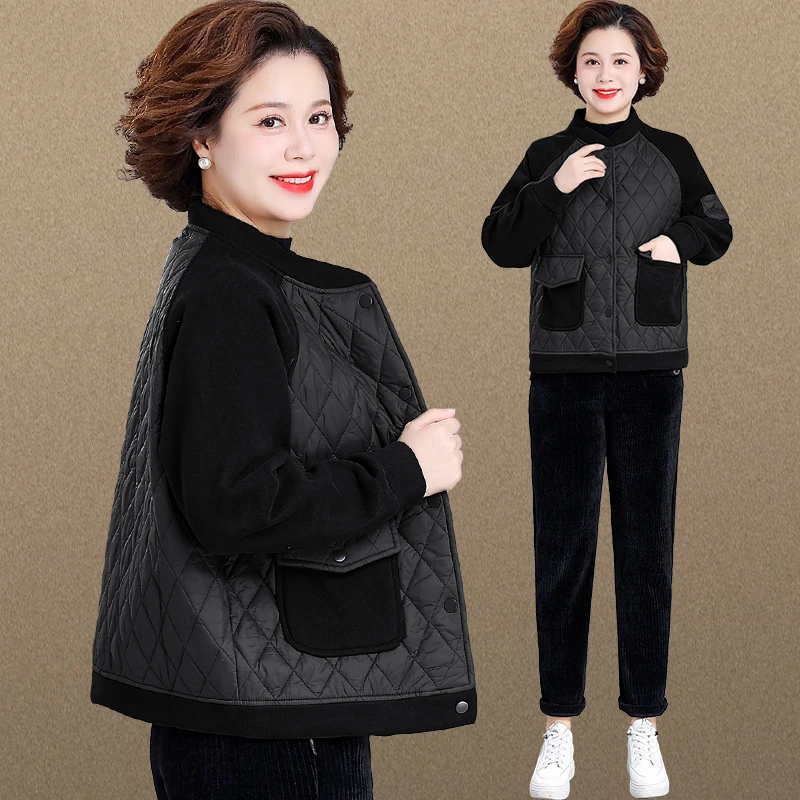 中年妈妈秋装外套大码上衣2023新款洋气高贵中老年女春秋夹克衣服