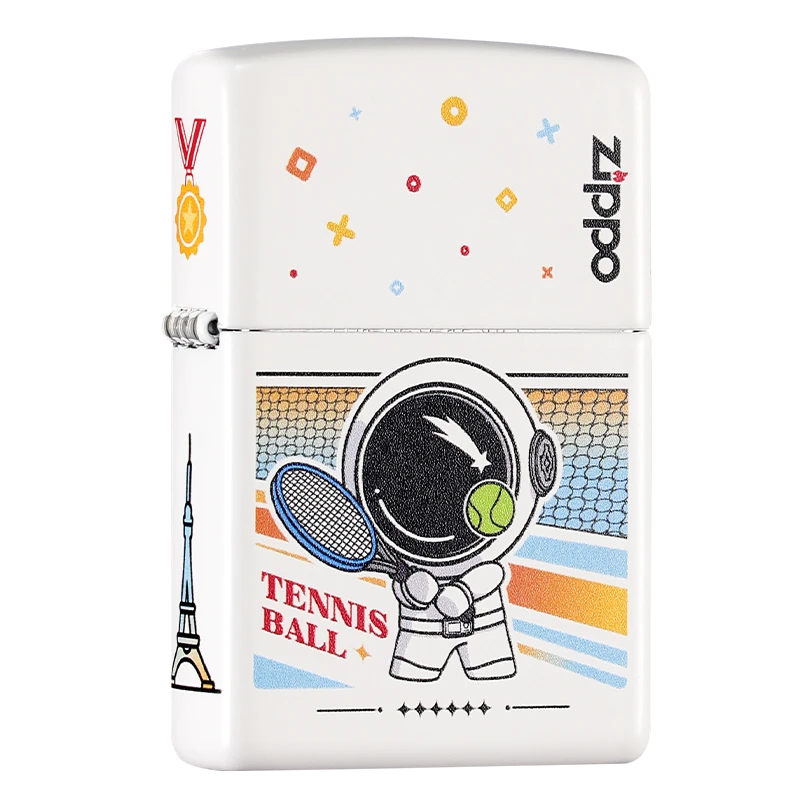 ZIPPO打火机宇航员夺冠系列-网球防风煤油正品运动会礼盒520DYJ1