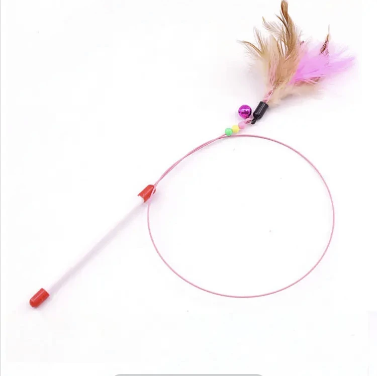 猫咪逗猫棒带铃铛宠物用品玩乐解闷钢丝带滚珠解闷猫玩具解闷玩具
