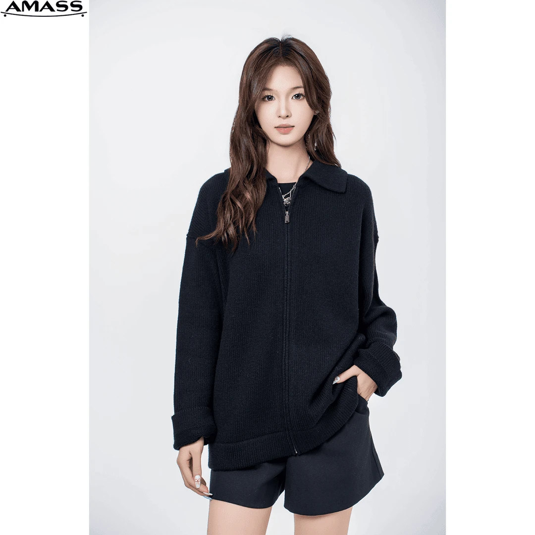 AMASS/阿玛施秋冬新款休闲显瘦百搭针织毛衣外套宽松时尚 5499270