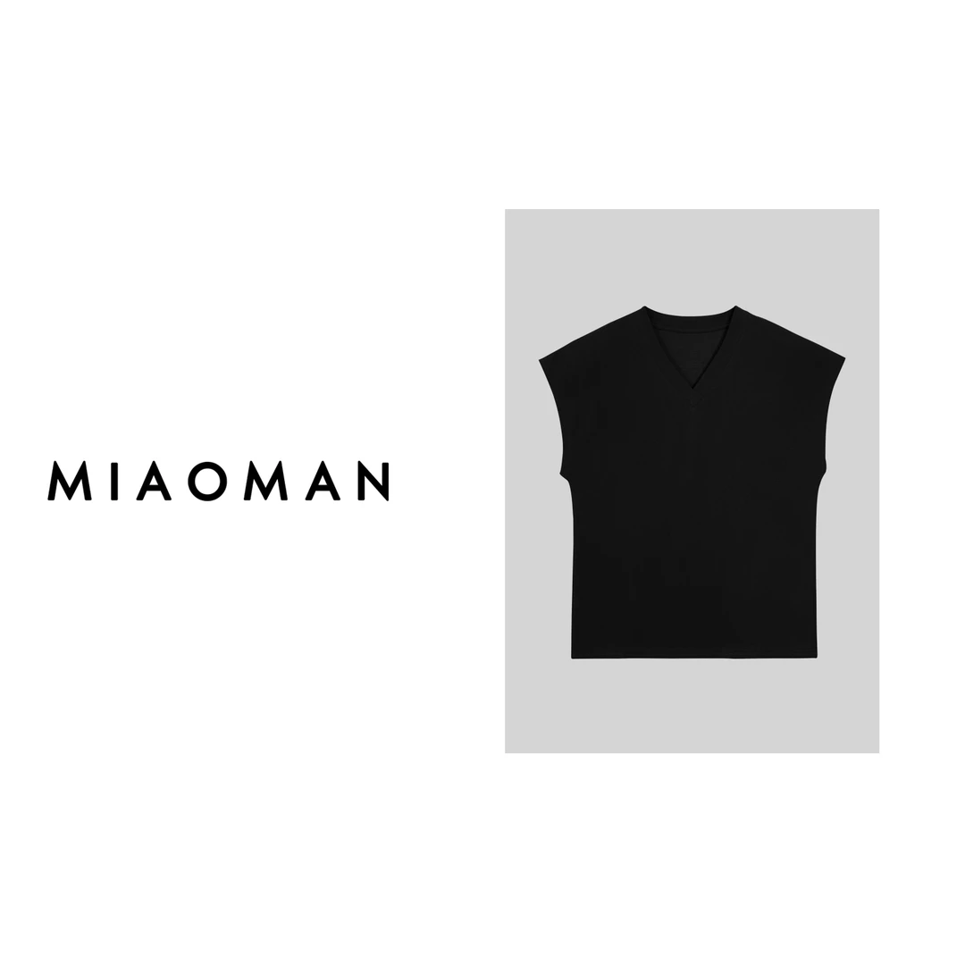 【妙姐精选】深圳高端欧货V领无袖T恤MQJ690套装