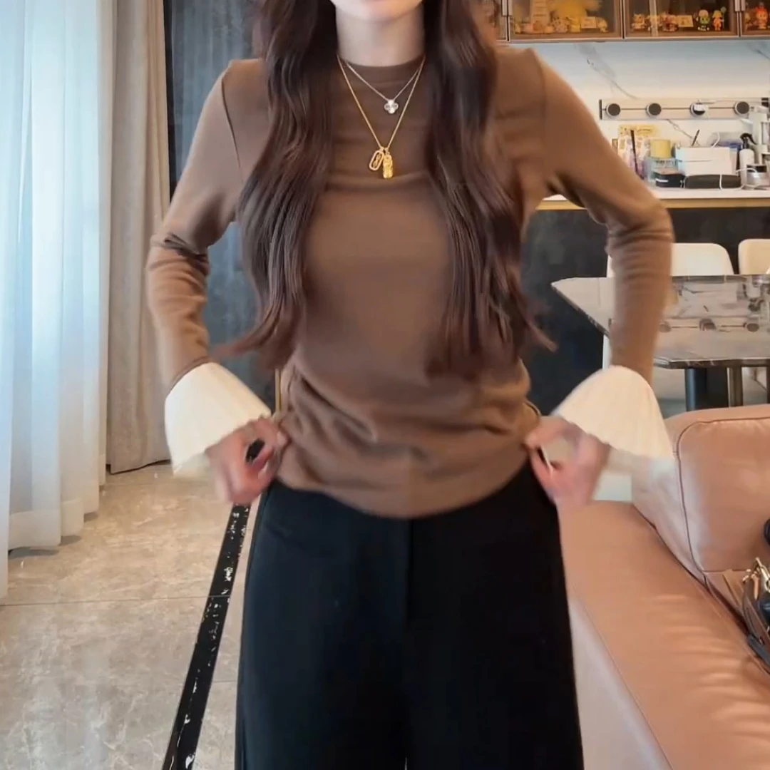 秋冬新款韩版设计感百搭气质百搭显瘦打底T恤LK2500395