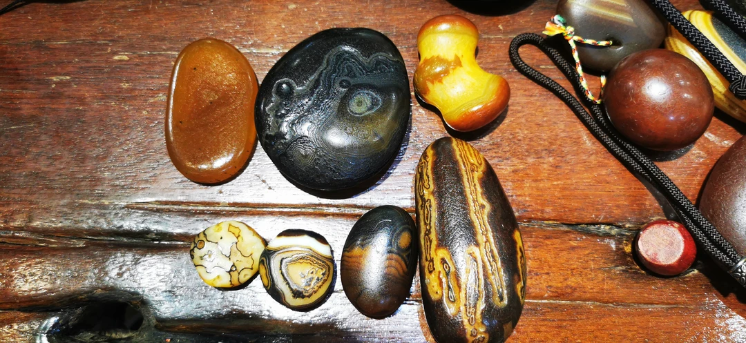 创意复古盏茶奇石精美摆件