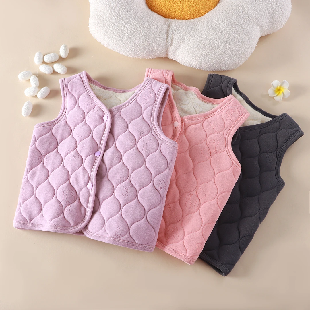 儿童马甲婴儿保暖春秋冬宝宝坎肩婴幼儿男女童加厚加绒背心暖背款