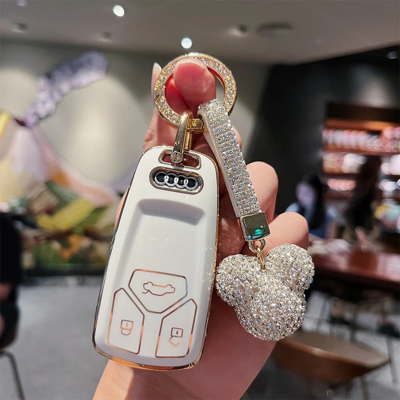 专用奥迪汽车钥匙套q5q7a6a6lA5A7A4LQ3A8LA3S6钥匙包扣防水防尘