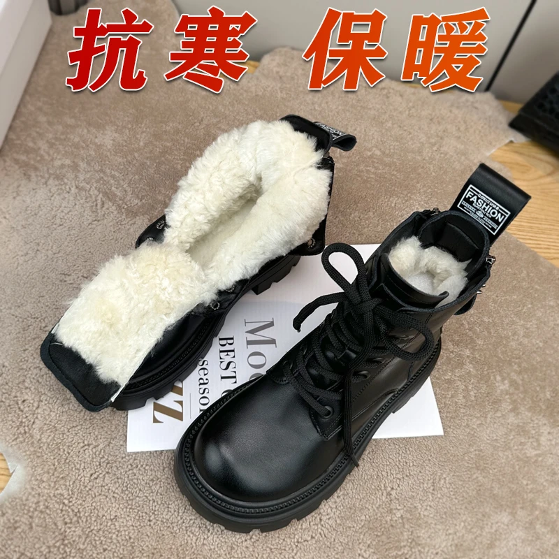 雪地靴女款冬季时尚加绒加厚2025新款皮毛一体保暖东北防水防滑