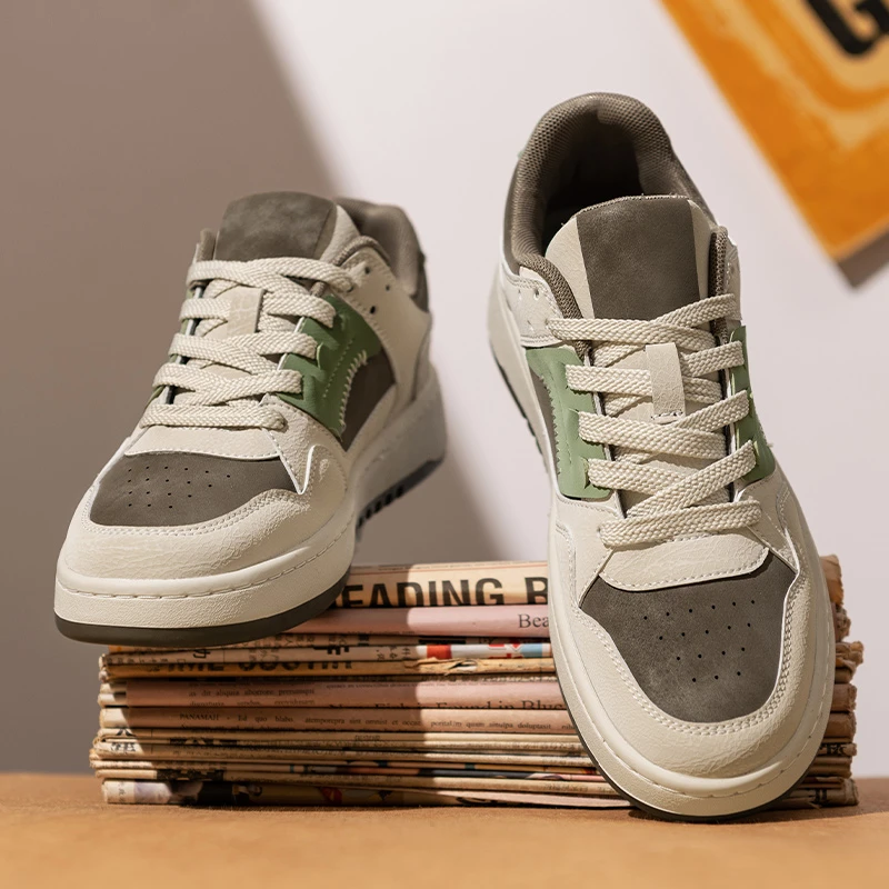 莆田男鞋冬季2024新款潮流百搭厚底板鞋男士加绒保暖休闲小众潮鞋