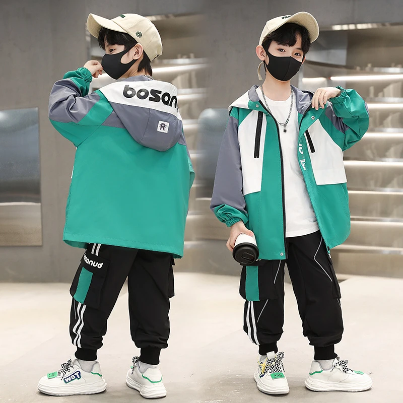 儿童装男童秋装套装2023新款中大童男孩秋款酷帅网红炸街春秋季潮