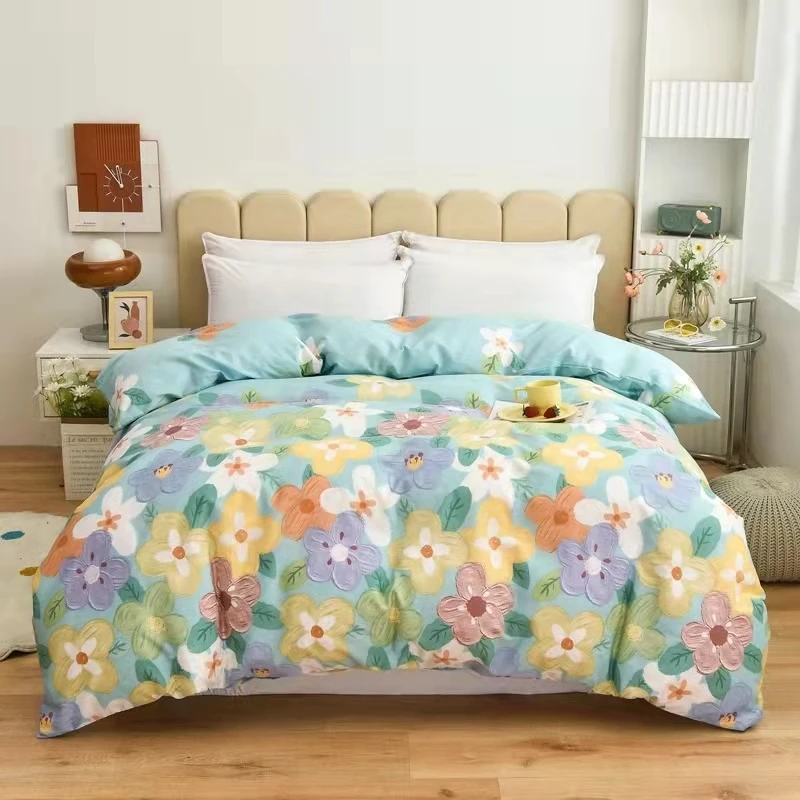 特！！绿油画纯棉细纱粗布加厚床单2.0