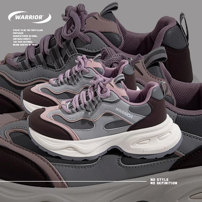 回力运动鞋女鞋2023新款秋季爆款鞋子女厚底轻便潮流拼色老爹鞋女