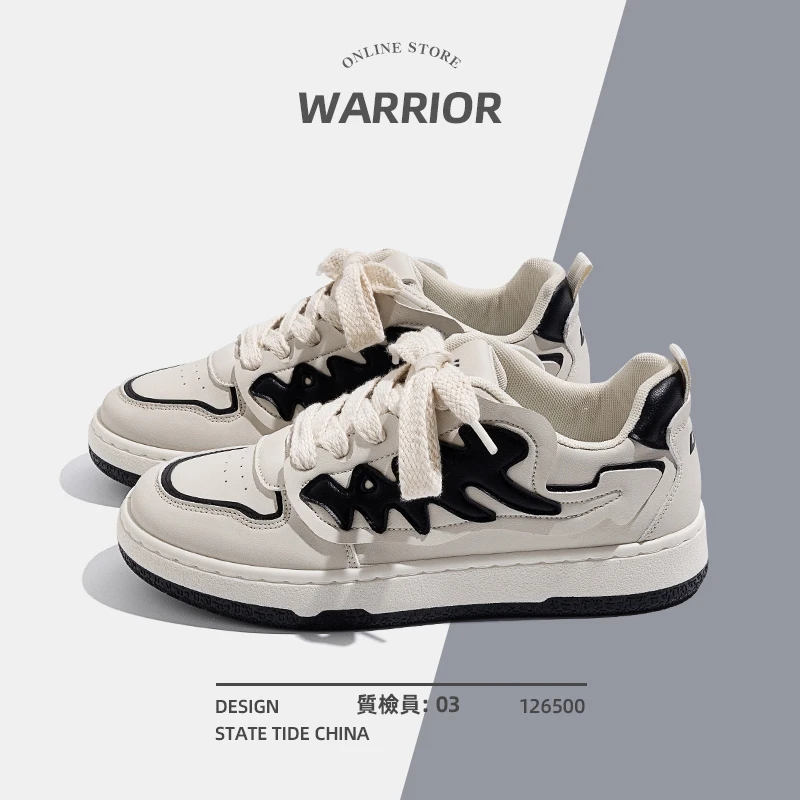 Warrior/回力板鞋女2023新款小白鞋夏季chic港风百搭运动休闲女鞋